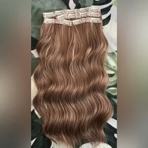 20 In Wavy Light Brown Hair Extensions