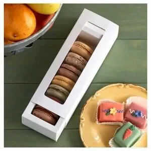 20 Pcs Macaron Boxes For Gift Giving Bakery Candy Box With Clear Window Treat