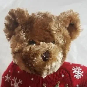 2003 Galerie Christmas Plush Brown Bear