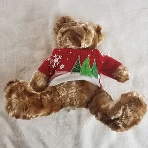 2003 Galerie Christmas Plush Brown Bear