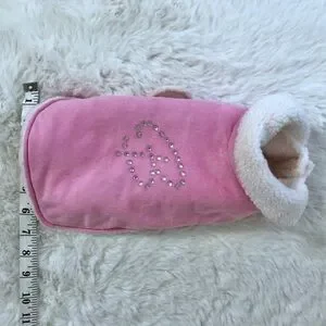 2005 Barbie Pet Pal Corp Pink Faux Suede Shearling Small Pet Sherpa Vest