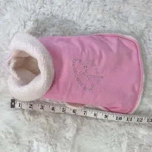 2005 Barbie Pet Pal Corp Pink Faux Suede Shearling Small Pet Sherpa Vest