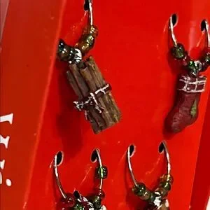 2008 Boston Warehouse Christmas Wine Markers Set