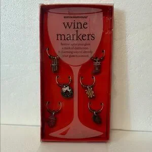 2008 Boston Warehouse Christmas Wine Markers Set