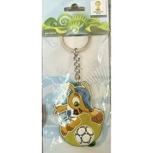 2014 FIFA World Cup Brazil 3D keychain key ring chain RARE emblem mascot soccer