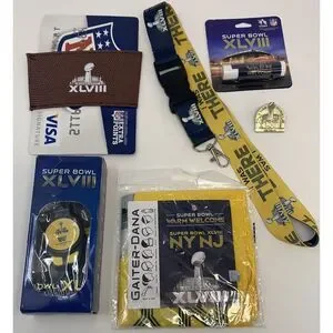 2014 Super Bowl XLVIII 48‎ Seahawks Broncos Pin Radio Lanyard I Was There NY/NJ