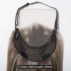 24” And A 14” Luxury Front Lace Hair Toppers - With Strap You Get Two