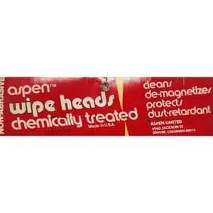 25 Ct ASPEN COTTON SWABS Wood Maintenance Cassette Tape Wipe Head VCR Cleaning