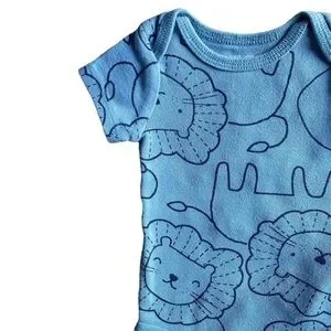 3/$15 Carter’s Just One You Blue And Black Outline Lion Onesie Newborn