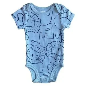 3/$15 Carter’s Just One You Blue and Black Outline Lion Onesie Newborn