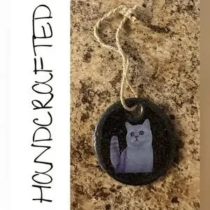 3/$20 Handcrafted Black Cat Ornament