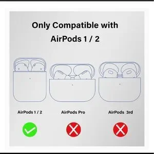 3/$25❗️Silicone Crystal Butterfly AirPods Case 1/2 Generation