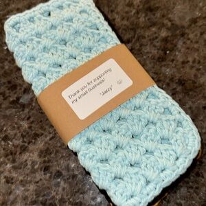 3 Hand Crocheted Washcloths Cotton Washcloths Dish Cloths 100% Cotton