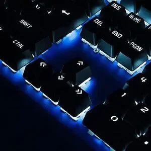 3 IN 1 Multimedia Knob Mechanical Gaming Keyboard Set (Black/Blue Backlit/Blue S