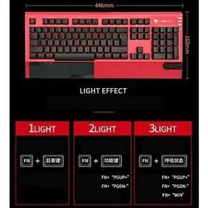 3 IN 1 Multimedia Knob Mechanical Gaming Keyboard Set (Black/Blue Backlit/Blue S