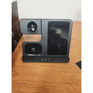 3 in 1 wireless charging station for phone watch or earphones. In Box used onc