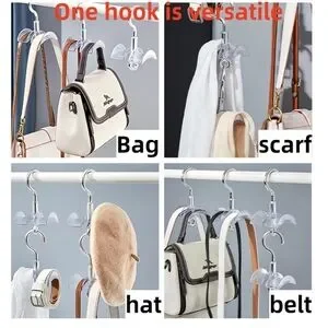 3 Purse Organizer For ClosetDurable Purse Hanger Hook Handbag Storage Organizer