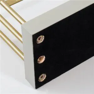 3-Tier Earring Holder Organizer Stand 105 Holes Gold Metal Earring Rack
