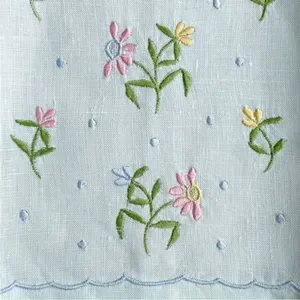 3 Vintage Blue And Green Handkerchiefs