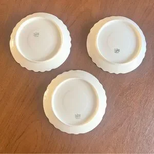 3 Vintage Limoges Porcelain Saucers Lovely Floral Great For Many Uses - …