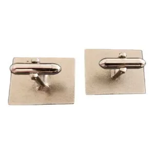 30s Vintage Tie Clip And Cuff Link Set Silver Tone And Pink Regal Lion Swank