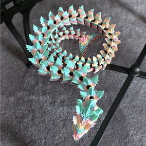 3D Printed Colorful Reptile Dragon 