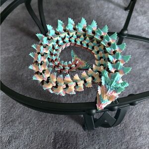 3D Printed Colorful Reptile Dragon 