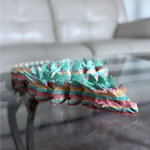 3D Printed Colorful Reptile Dragon 