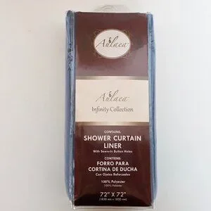 4/$20 - Solid Polyester Shower Liner in Sapphire I 72-in L