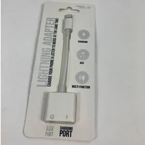 4/$25 NWT Gabba Goods Lighting Adapter Charging Aux Port