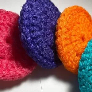 4 Large Jumbo Premium Nylon Double Sided Handmade Kitchen Crochet Dish Scrubbies