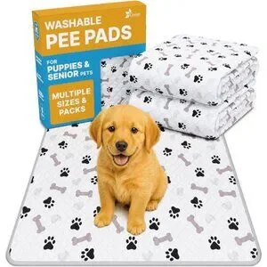4 PACK Washable Pee Pads for Dogs - Waterproof Reusable Puppy Pads (4 34x36)