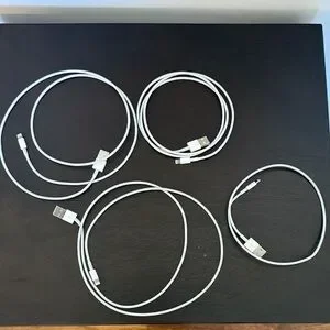 4 Used USB Charging Cable - White