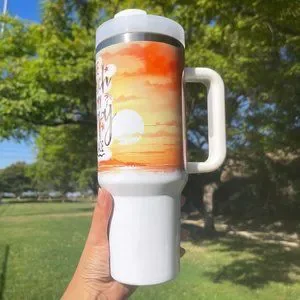 40 Oz Colorful The Beach Is My Happy Place Double-wall Vacuum Insulation…