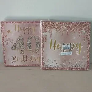 40th Birthday Party Decoration Boxes 2 Pack Bundle