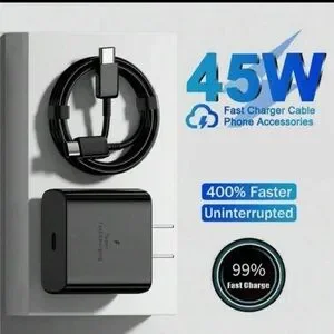 ⚡ 45W Fast Charger Type-C with USB-C Cable-Compatible with iPhone 15/16 Samsung