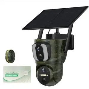 4G Solar Trail Camera With Dual Lens - Black
