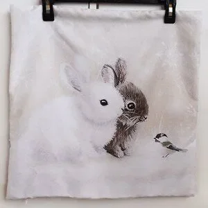 "5/$35” Rabbit Pillow Case / 17 3/4" X 17 3/4"