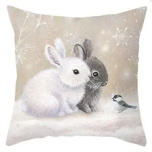 "5/$35” Rabbit Pillow Case / 17 3/4" x 17 3/4"