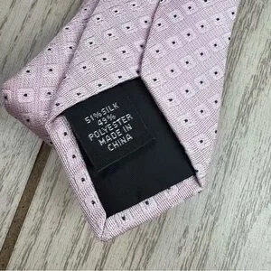 511 - Calvin Klein Tie Pink CK21100204 Silk Blend MSRP $69.50