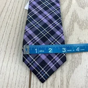 553 - Tommy Hilfiger Tie Purple Blue Plaid 527 TL21100041 Silk Blend $69.50