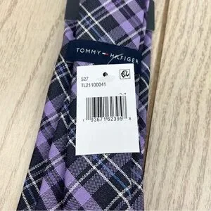 553 - Tommy Hilfiger Tie Purple Blue Plaid 527 TL21100041 Silk Blend $69.50