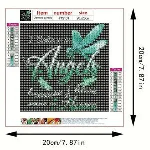 5D DIY Diamond Painting I Believe In Angels Because I Have Some In Heaven