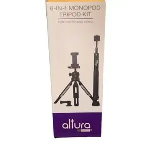 6 in 1 Monopod Tripod Kit by Altura Photo 55" Telescoping Camera Tripod Selfie