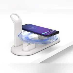 6 In 1 Wireless Rotatable White Charging Dock Station Fast Wireless Char…
