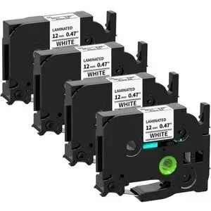 6 PACK 0.47 Inch Label Tape Compatible with TZe-FX231 Flexible Laminated