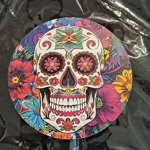 6-Pack Dio De Los Muertos Skull Coasters Floral Skull
