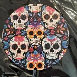 6-Pack Dio De Los Muertos Skull Coasters Floral Skull