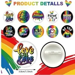 60 Pcs Rainbow Pride Accessories Set