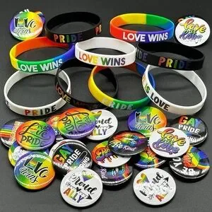 60 Pcs Rainbow Pride Accessories Set